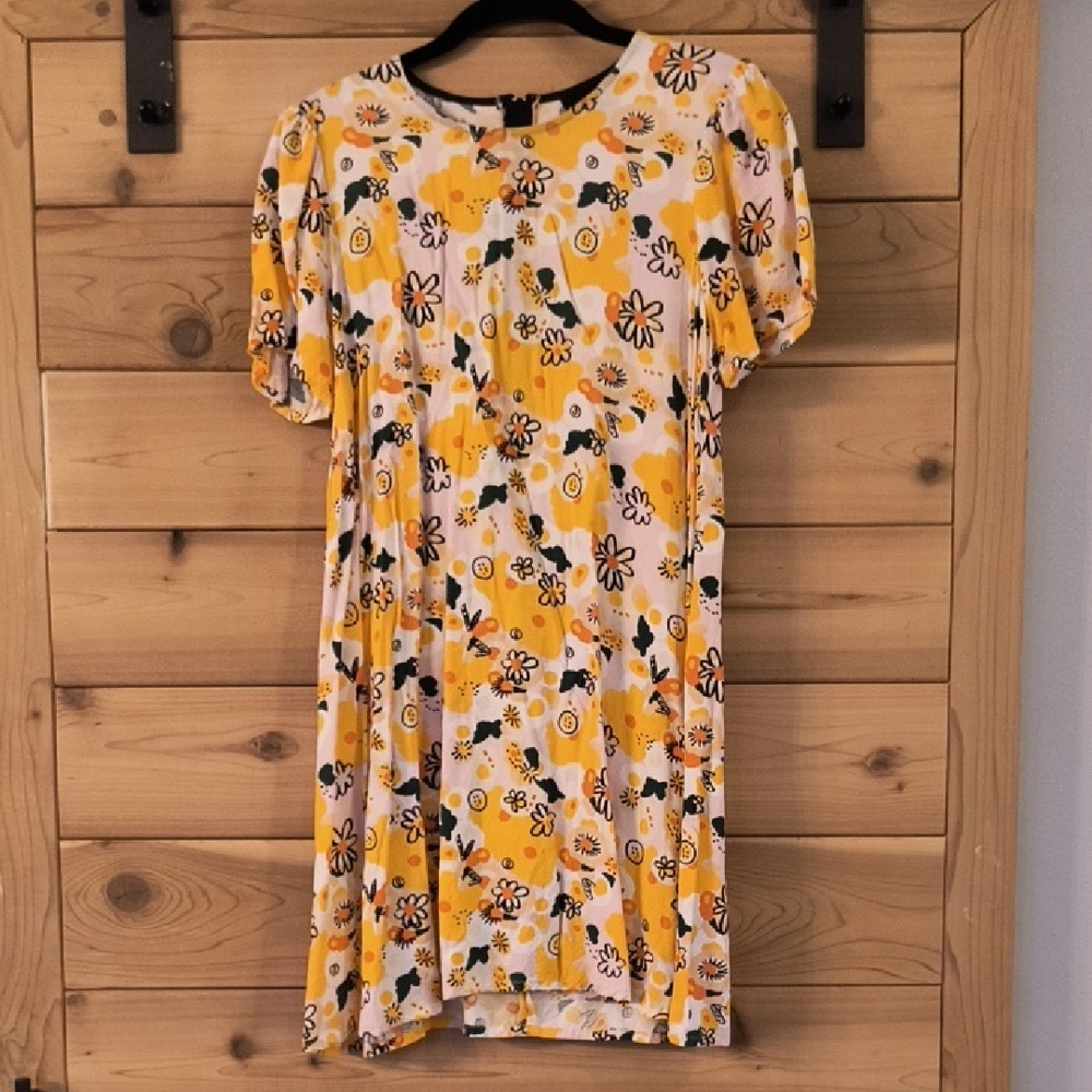 Nooworks Floral Yellow and White Dress